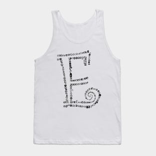 E letter Tank Top